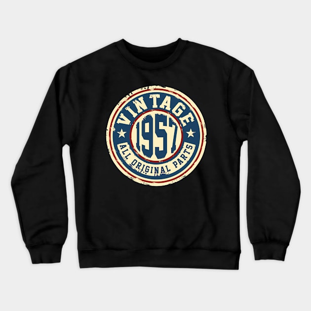 Vintage 1957 All Original Parts Crewneck Sweatshirt by mcgags